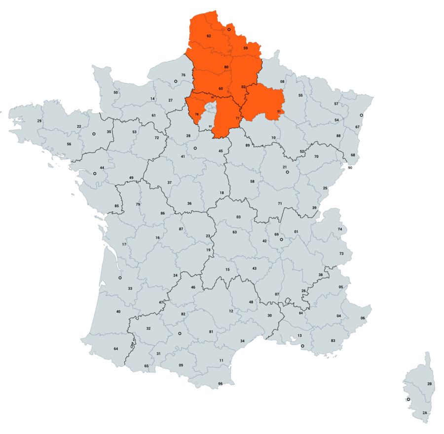 carte france départements interventions BAMS nord